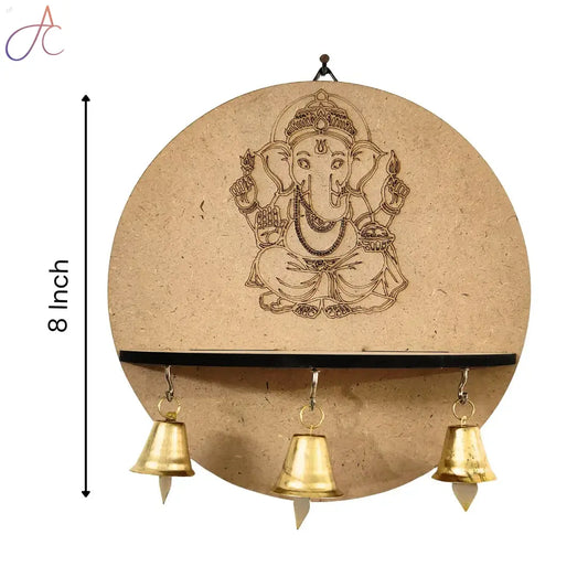 Premarked Wall Mount Base Ganesha design with bells