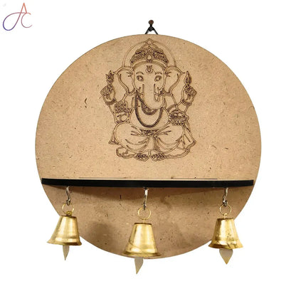 Premarked Wall Mount Base Ganesha design with bells