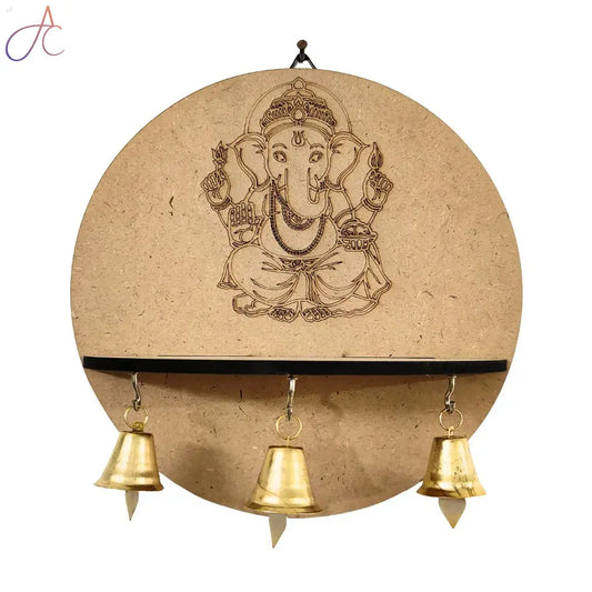 Premarked Wall Mount Base Ganesha design with bells
