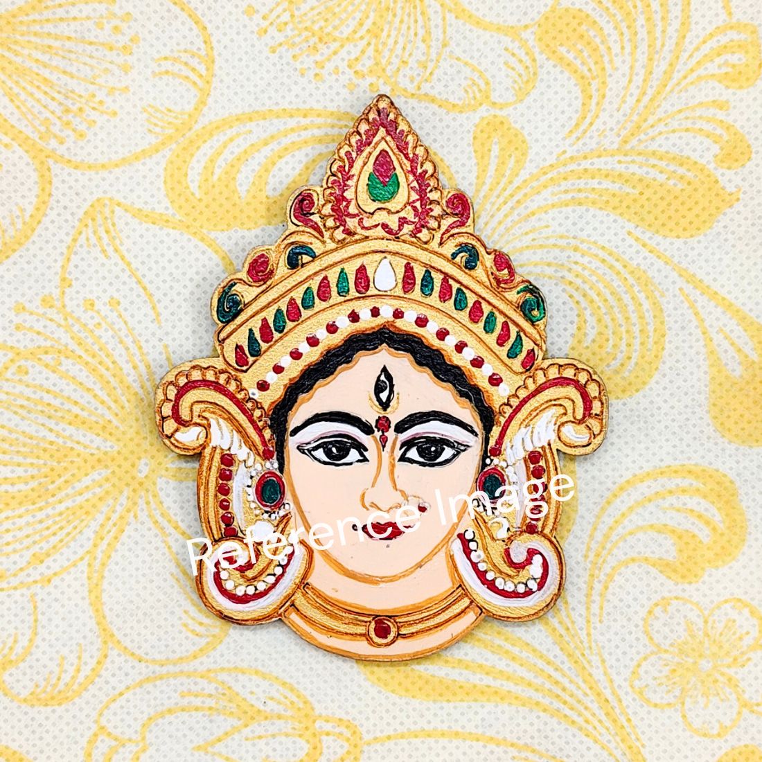 Pre Marked MDF Cutout Durga Maa Face