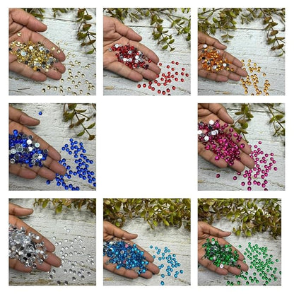Round Rhinestones - Multi Color
