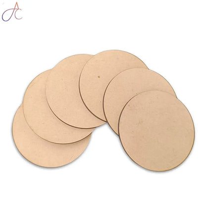 Round Coaster- 4 Inches- Pack of 6 Pcs- Design-1