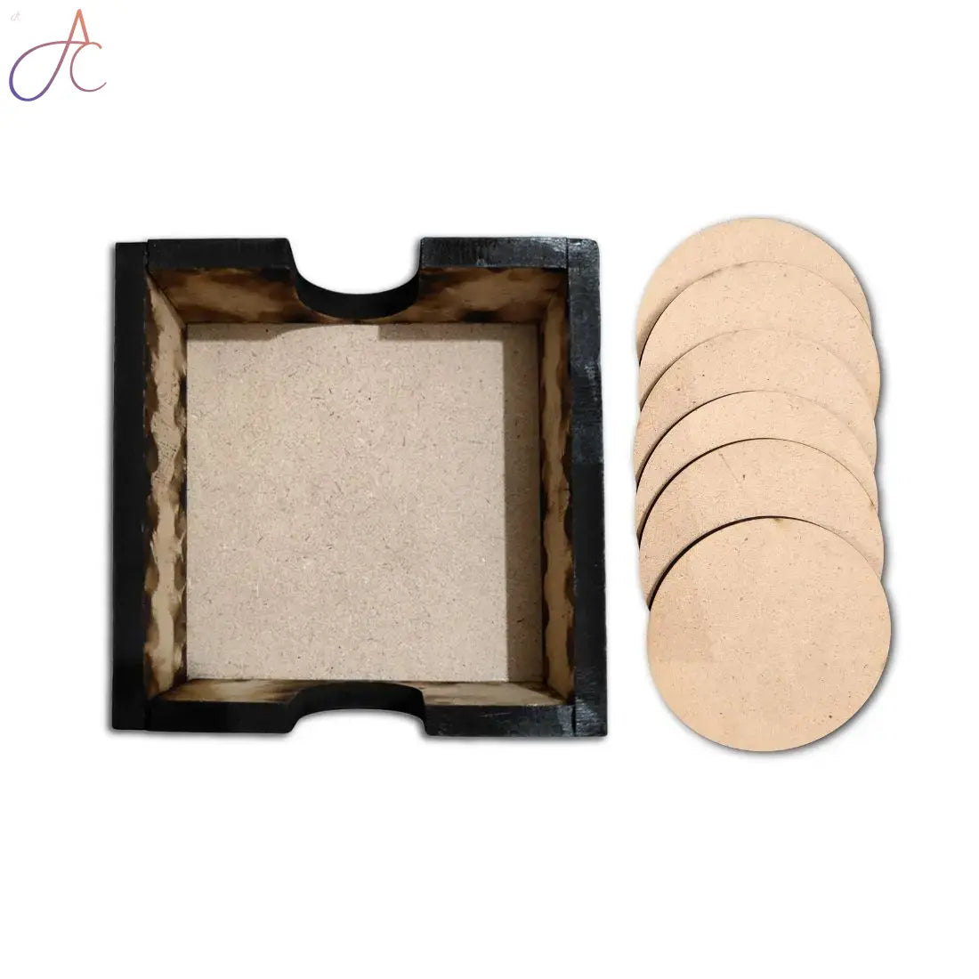 Round Coaster with Open Box Pack of 6