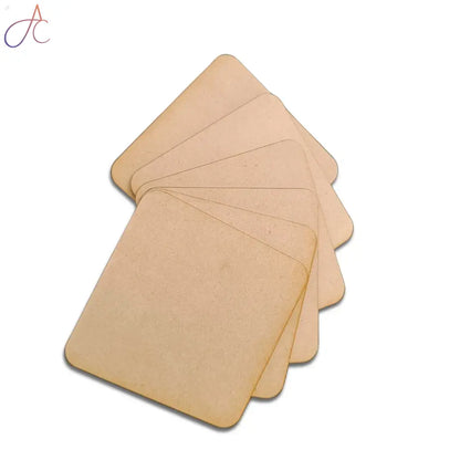 Square Coaster- 4 Inches- Pack of 6 Pcs- Design-2