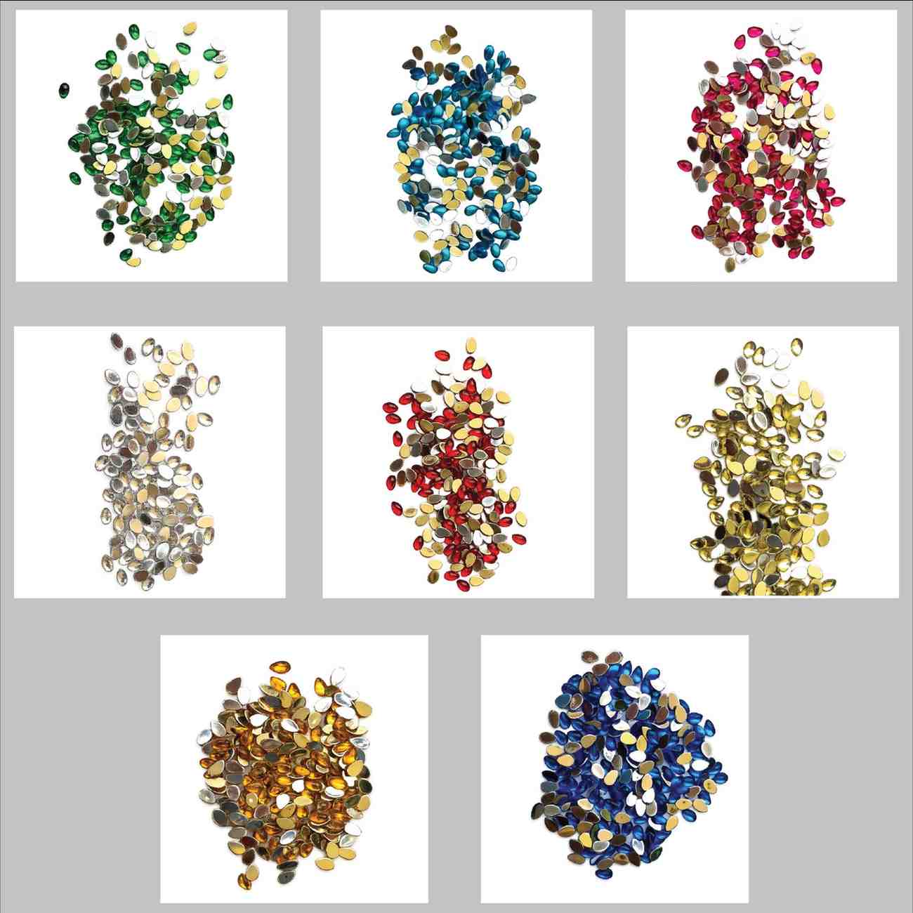 Tear Drop Rhinestones - Multi Color