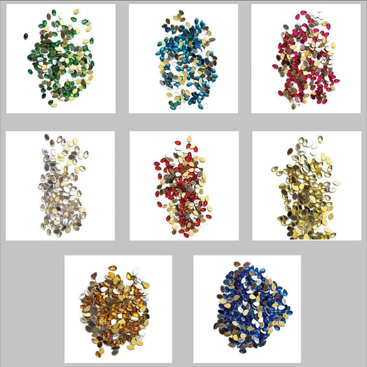 Tear Drop Rhinestones - Multi Color