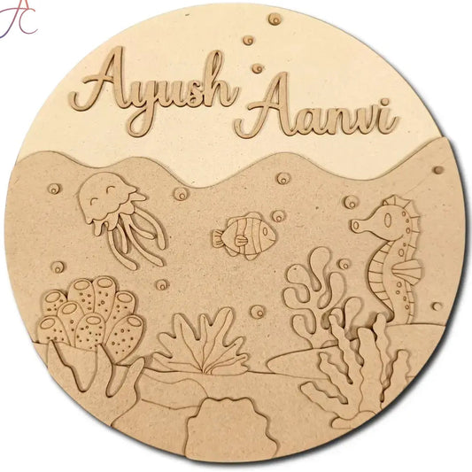 Kids Nameplate- Under Water Theme