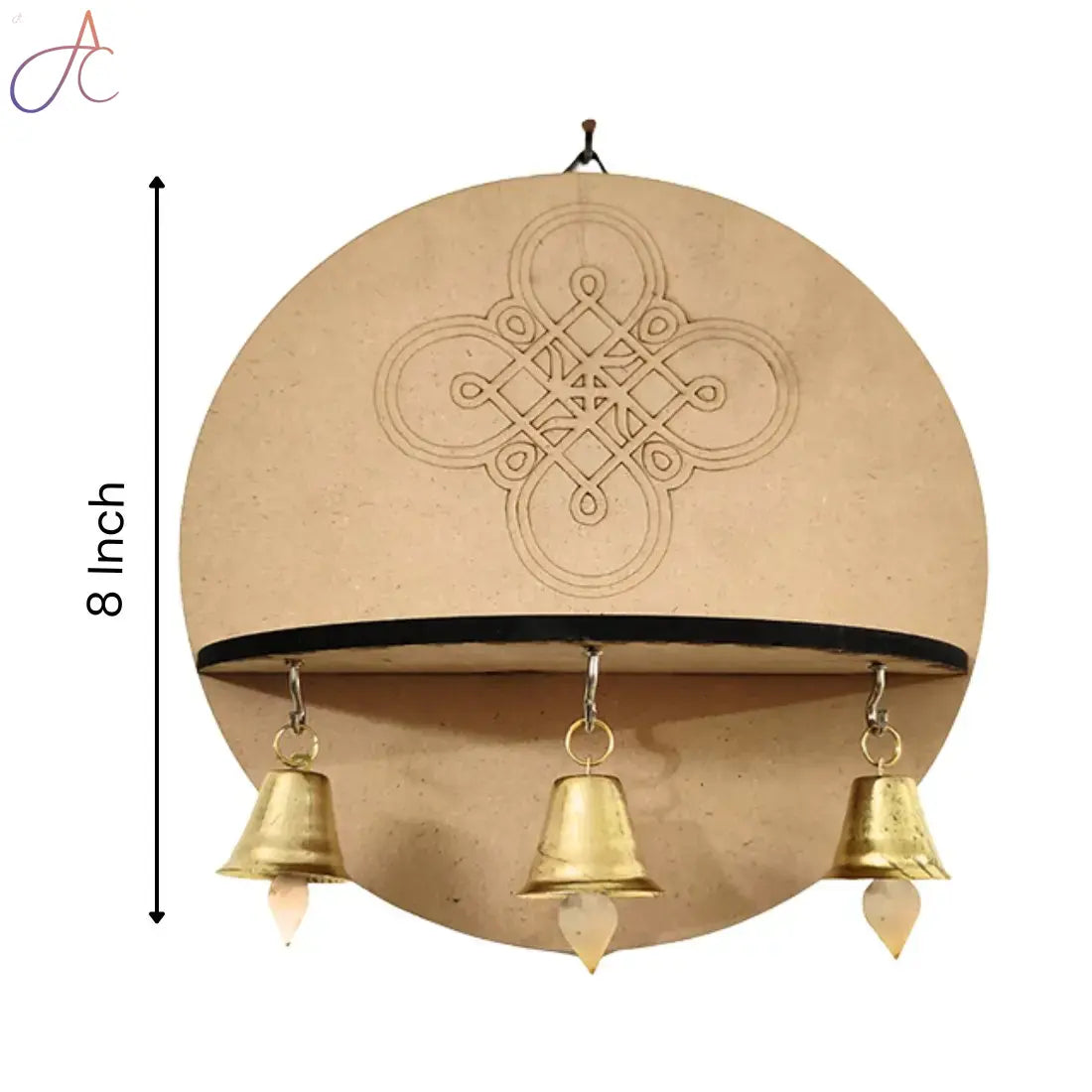 Premarked Wall Mount Base Kolam design with bells
