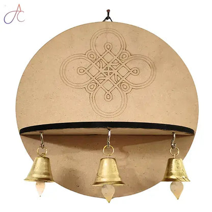 Premarked Wall Mount Base Kolam design with bells