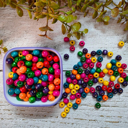 Multi-Color Wooden Beads