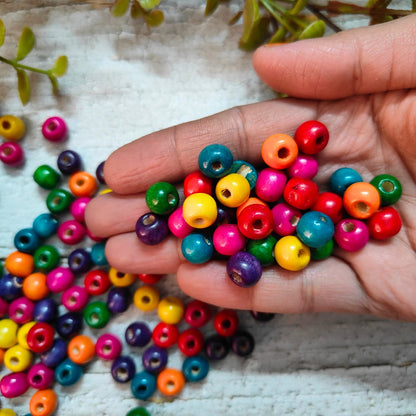 Multi-Color Wooden Beads