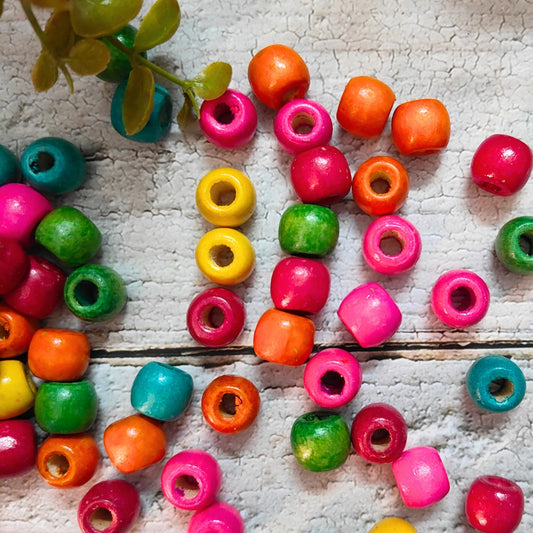 Multi-Color Wooden Beads