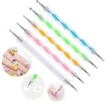5pcs Acrylic Dotting Tool Set for Clay Pottery Ceramic Nail Art DIY