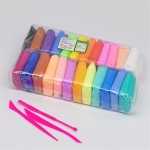 Super Light DIY Pack of 12 Air Dry Clay with 3 Tools Soft Creative Colorful Playing Clay Art