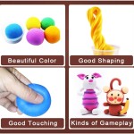 Super Light DIY Pack of 12 Air Dry Clay with 3 Tools Soft Creative Colorful Playing Clay Art