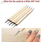 5pcs Wooden Dotting Tool Set for Clay Pottery Ceramic Nail Art DIY
