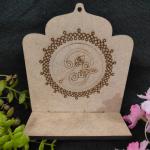 Premarked Kolam with Om & Vel Design Diya Stand