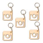 MDF Keychain Bases Instagram Style Set of 5