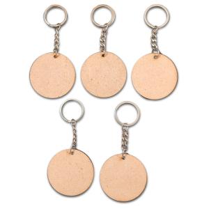 MDF Keychain Base Cirlce Set of 5