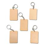 MDF Keychain Base Rectangle Set of 5