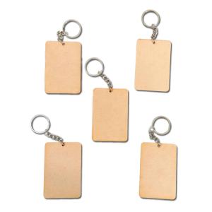 MDF Keychain Base Rectangle Set of 5
