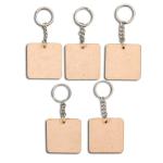 MDF Keychain Base Square Set of 5