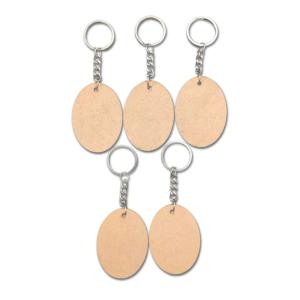 MDF Keychain Base Oval Set of 5
