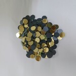 Glass Mirror- Round- Golden- 12MM