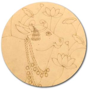 Pre-Marked Cow Face Design-02