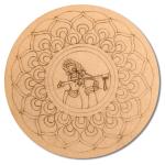 Pre-Marked Krishna Hand Rangoli with Lotus