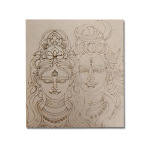 Pre-Marked Shiva-Parvati Base
