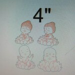 Pre Marked Baby Buddha- Set of 4