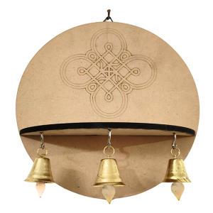 Premarked Wall Mount Base Kolam design with bells