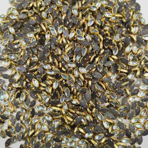 Eye Shape Kundan Mirror Stones - 9x5mm