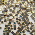 Square Kundan Mirror Stones