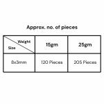 Rectangular Kundan Mirror Stones - 8x3mm