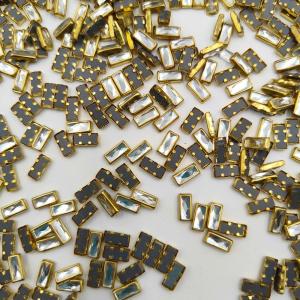 Rectangular Kundan Mirror Stones - 8x3mm