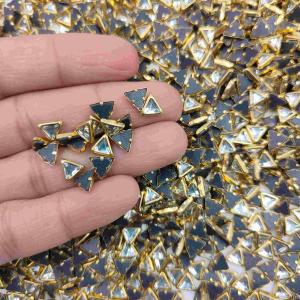 Triangle Kundan Mirror Stones - 8mm