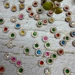 Multicolor Flower-Shaped Rhinestone Beads