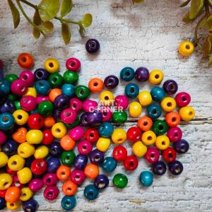 Multi-Color Wooden Beads