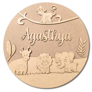 Kids Nameplate- Jungle Theme