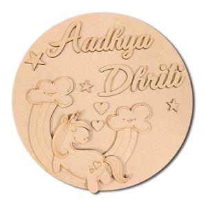 Kids Nameplate- Unicorn Theme