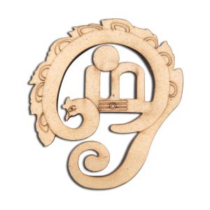 Pre Marked MDF Cutout Tamil Om Design