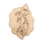 Pre Marked MDF Cutout Peacock with Vel
