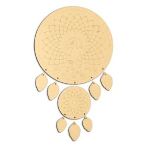 Mandala With Peacock Dream Catcher