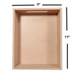 Set of 3 Rectangle MDF Trays | MDF Tray for Decoupage Artists | Wooden Trays | 12*10, 11*9, 10*8 Height 2 Inch each