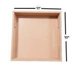 Set of 3 Square MDF Trays | MDF Tray for Decoupage Artists | Wooden Trays | 12*12, 10*10, 8*8 Height 2 Inch each