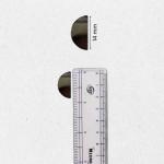 Glass Mirror- Half Circle- 14mm Diameter