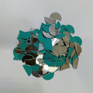 Glass Mirror- Half Circle- 1inch diameter