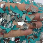 Glass Mirror- Half Circle- 14mm Diameter